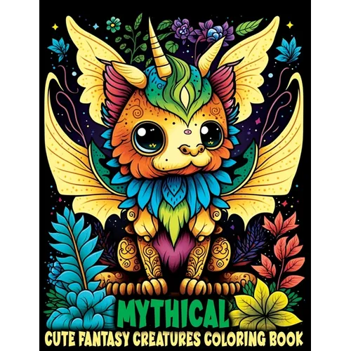 Cute Fantasy Mythical Creatures: Coloring Book Featuring Adorable Animals with Magical Creatures and Imaginary Worlds