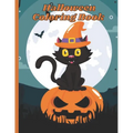 Halloween Coloring Book: A Kid Coloring Book with Beautiful Cats, Adorable Animals, Spooky Characters, and Relaxing Fall Designs