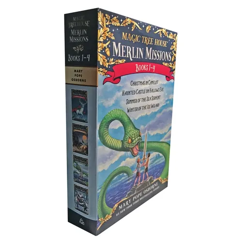 Magic Tree House Merlin Missions Books 1-4 Boxed Set: Christmas in Camelot; Haunted Castle on Hallows Eve; Summer of the Sea Serpent; Winter of the Ic