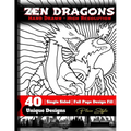 Zen Dragons - no pattern Style Adult Coloring Book