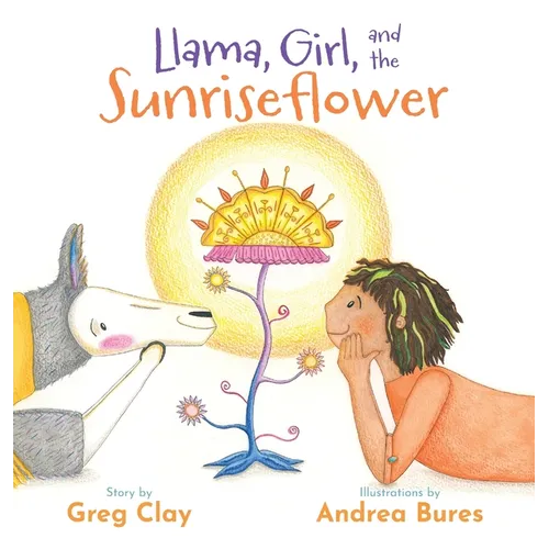 Llama, Girl, and the Sunriseflower