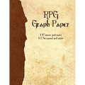 RPG Graph Paper: 1/4-inch Grid & 1/2-inch Hexagonal Grid Paper for Map-Drawing