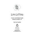 Love Letters Study Guide