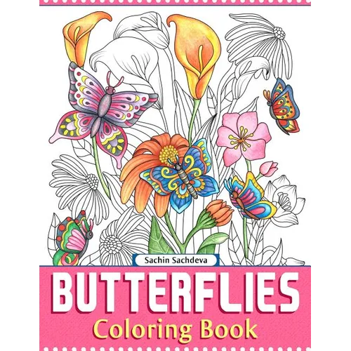 Butterflies: Coloring Book for Adults